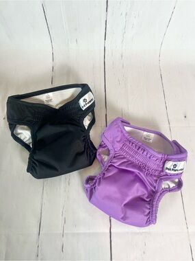 Pet Parents Female Dog Diapers Washable Reusable Doggie Period Pants set of 2